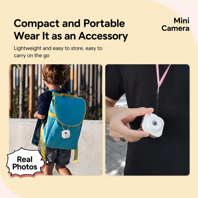 Mini videocamera HD portatile Q16 per bambini, da montare sul collo., Without TF Card, With 32GB TF Card