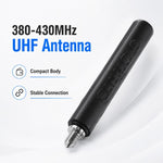 Antenna a basso guadagno per walkie-talkie Motorola MTP850 / MTH800, banda 380-430 MHz, lunghezza: 9 cm.