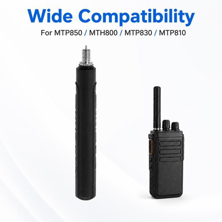 Antenna a basso guadagno per walkie-talkie Motorola MTP850 / MTH800, banda 380-430 MHz, lunghezza: 9 cm.