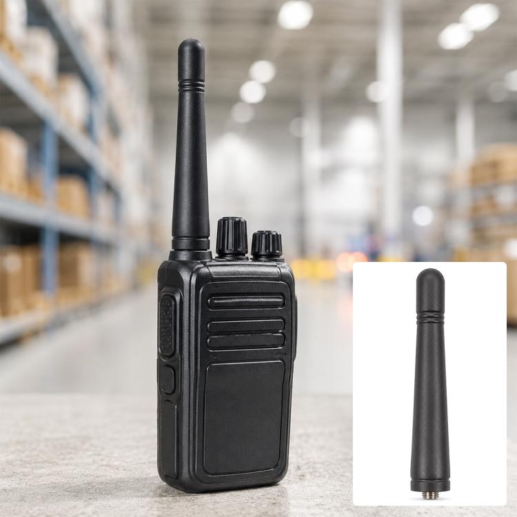 Antenna corta per radio UHF Kenwood KRA-23, banda 400-470 MHz, lunghezza: 8 cm.