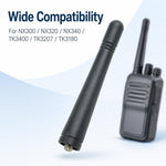Antenna corta per radio UHF Kenwood KRA-23, banda 400-470 MHz, lunghezza: 8 cm.