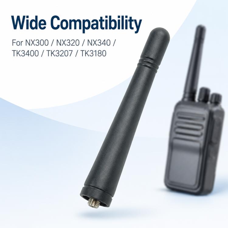 Antenna corta per radio UHF Kenwood KRA-23, banda 400-470 MHz, lunghezza: 8 cm.