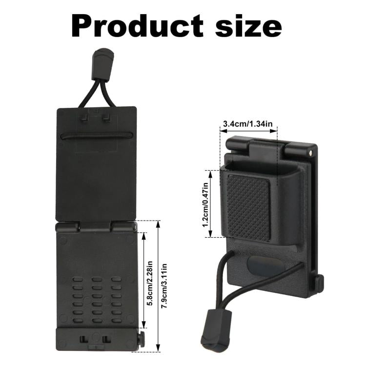Supporto universale per walkie-talkie portatile con clip da cintura per equipaggiamento da lavoro e personale di magazzino.