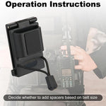 Supporto universale per walkie-talkie portatile con clip da cintura per equipaggiamento da lavoro e personale di magazzino.