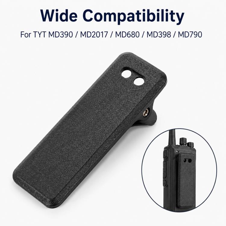 Clip posteriore per walkie talkie con morsetto da cintura per TYT MD-390 / MD-2017 / MD-680 / MD-398, For TYT MD-390 / MD-2017 / MD-680 / MD-398
