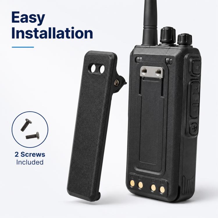 Clip posteriore per walkie talkie con morsetto da cintura per TYT MD-390 / MD-2017 / MD-680 / MD-398, For TYT MD-390 / MD-2017 / MD-680 / MD-398