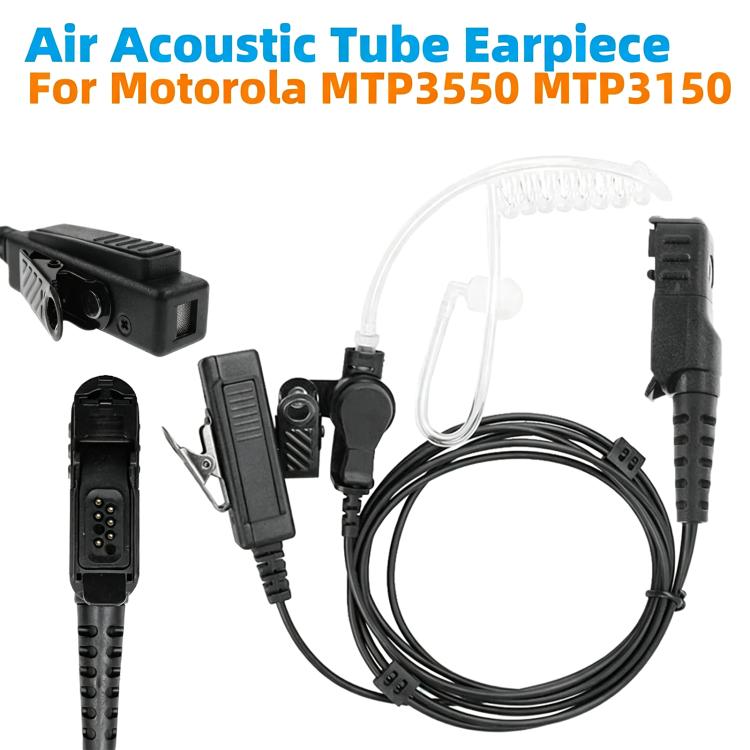 Auricolare con tubo acustico trasparente per walkie-talkie, For Motorola XiR P6600i / XiR P6620i