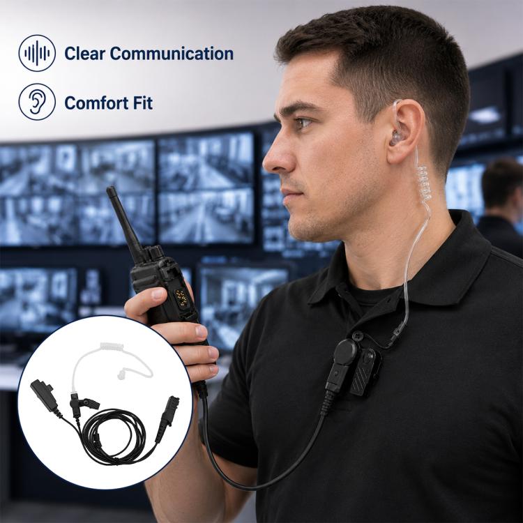 Auricolare con tubo acustico trasparente per walkie-talkie, For Motorola XiR P6600i / XiR P6620i