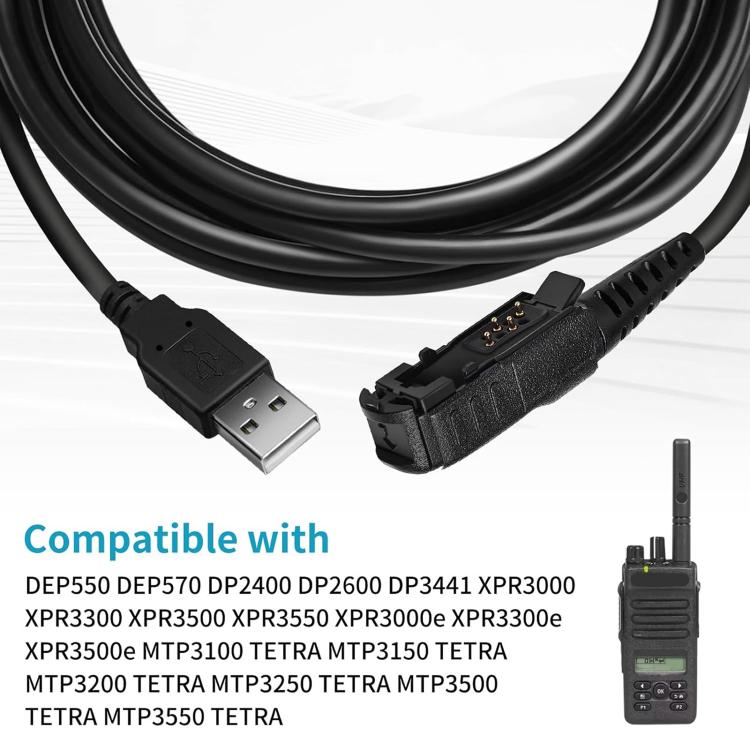 Cavo di programmazione USB per walkie talkie Motorola XiR P6600 / XiR P6620, For Motorola XiR P6600 / XiR P6620