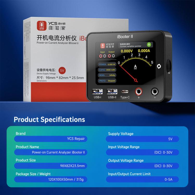 Analizzatore di corrente di accensione intelligente YCS iBooter II, YCS iBooter II