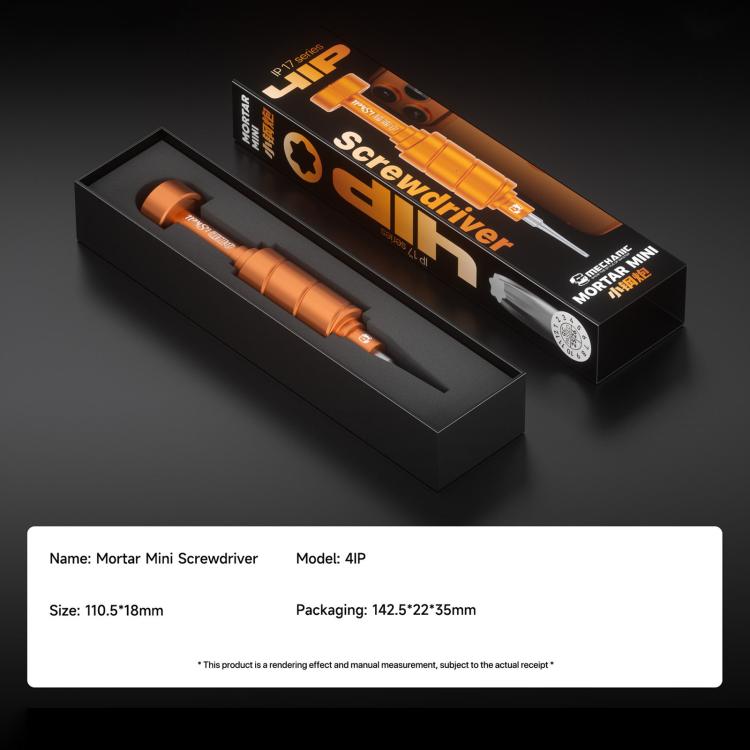 Cacciavite MECHANIC Mortar 4IP 2D compatibile con iPhone 17 Pro / 17 Pro Max, MECHANIC Mortar 4IP