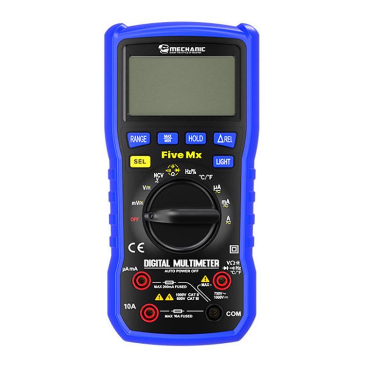 MECHANIC Five Mx Multimetro digitale intelligente completamente automatico con display e misurazione della temperatura, MECHANIC Five Mx