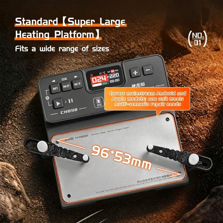 Stadio di riscaldamento per la separazione degli strati della scheda madre YCS Divine Dragon Flame CH898, EU Plug, US Plug