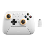 Gamepad wireless Bluetooth 2.4G 8BitDo Orion di seconda generazione con base di ricarica.
