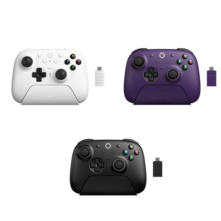 Gamepad wireless Bluetooth 2.4G 8BitDo Orion di seconda generazione con base di ricarica.