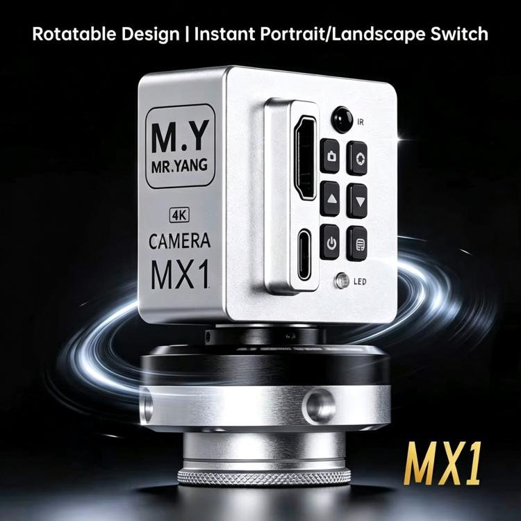 Telecamera per microscopio industriale Mr. Yang MX1 con doppia uscita HDMI/Type-C, sensore CMOS Sony da 8 MP e risoluzione 4K., Mr.Yang MX1