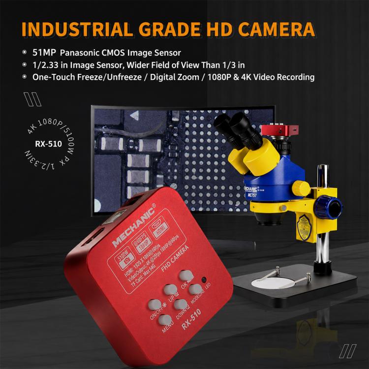 Telecamera per microscopio industriale MECHANIC RX-510 HD, MECHANIC RX-510