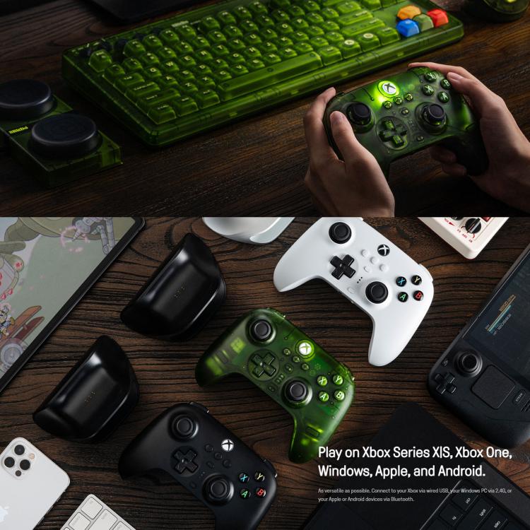 Controller di gioco wireless 8BitDo Orion X-Pro Tri-Mode con doppi joystick a effetto Hall per Xbox, PC, Android e iOS