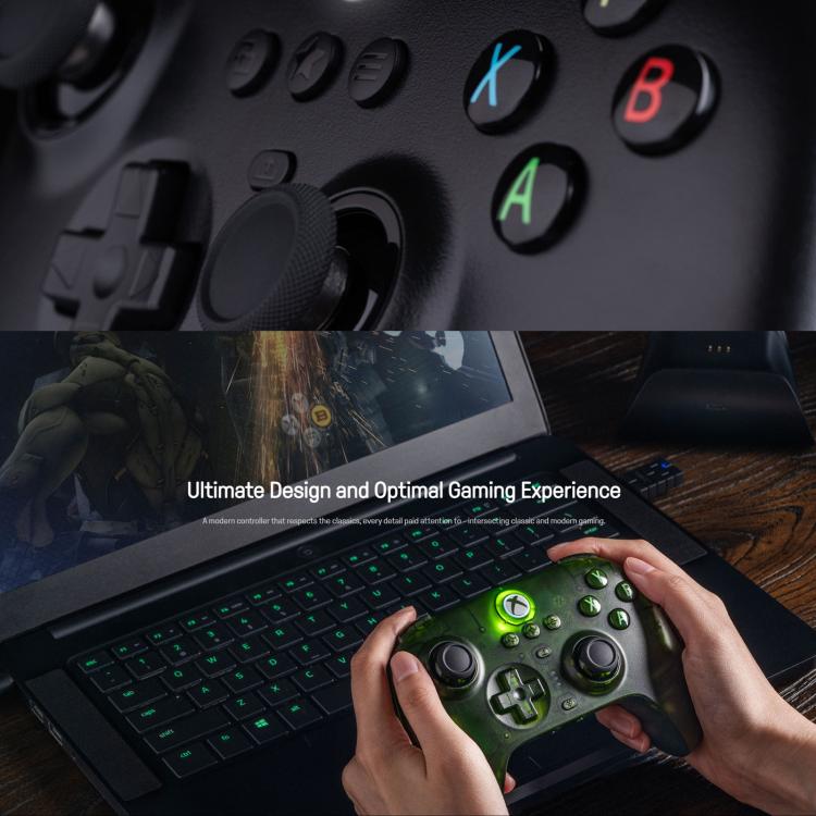 Controller di gioco wireless 8BitDo Orion X-Pro Tri-Mode con doppi joystick a effetto Hall per Xbox, PC, Android e iOS