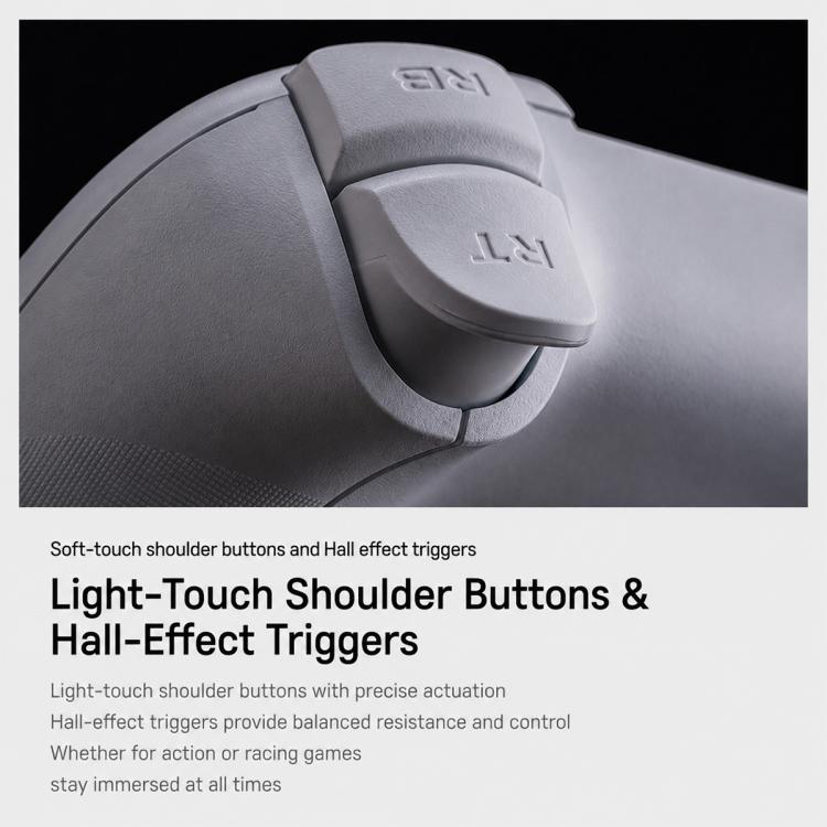 Controller per giochi mobile 8BitDo Orion Stretch, joystick con effetto Hall, gamepad wireless Bluetooth per smartphone iOS e Android.