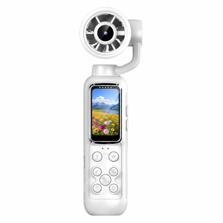 Videocamera portatile per vlog con schermo IPS da 1,47 pollici, risoluzione HD 2.5K e ventola, con risoluzione 2.5K.