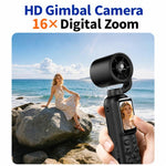 Videocamera portatile per vlog con schermo IPS da 1,47 pollici, risoluzione HD 2.5K e ventola, con risoluzione 2.5K.