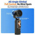Videocamera portatile per vlog con schermo IPS da 1,47 pollici, risoluzione HD 2.5K e ventola, con risoluzione 2.5K.