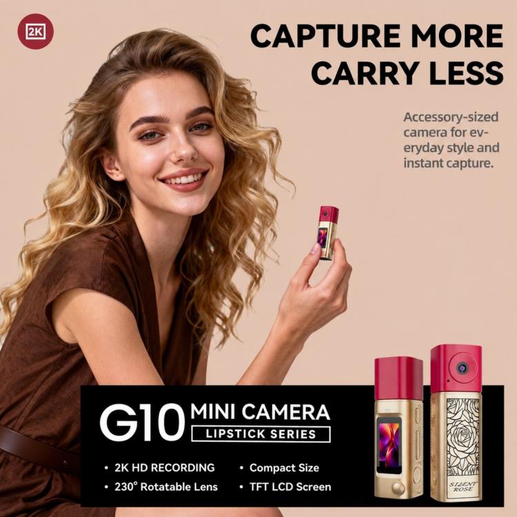 Mini fotocamera a pollice G10 in stile rossetto, videocamera sportiva per esterni