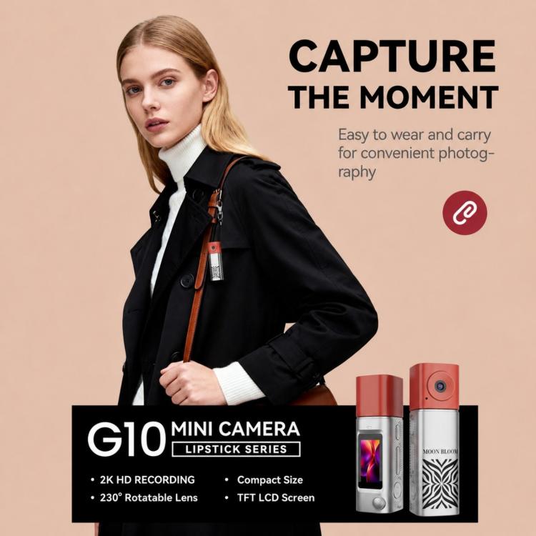 Mini fotocamera a pollice G10 in stile rossetto, videocamera sportiva per esterni