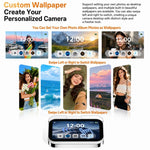 D28s Fotocamera digitale retrò con touchscreen HD da 3 pollici e 64 MP, supporta musica, film e giochi., without Lanyard, with Lanyard
