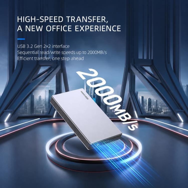 Unità a stato solido portatile ad alta velocità ZHITAI YMTC con porta USB 3.2 Type-C., 1TB, 2TB, 4TB