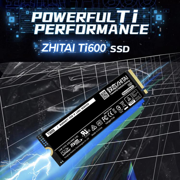 SSD ZHITAI YMTC Ti600 M.2 2280 per computer desktop, 1TB, 2TB