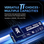 SSD ZHITAI YMTC Ti600 M.2 2280 per computer desktop, 1TB, 2TB