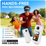 Action camera HD WiFi con schermo IPS da 1,47 pollici, girevole magneticamente, per esterni.