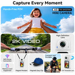 Action camera HD WiFi con schermo IPS da 1,47 pollici, girevole magneticamente, per esterni.