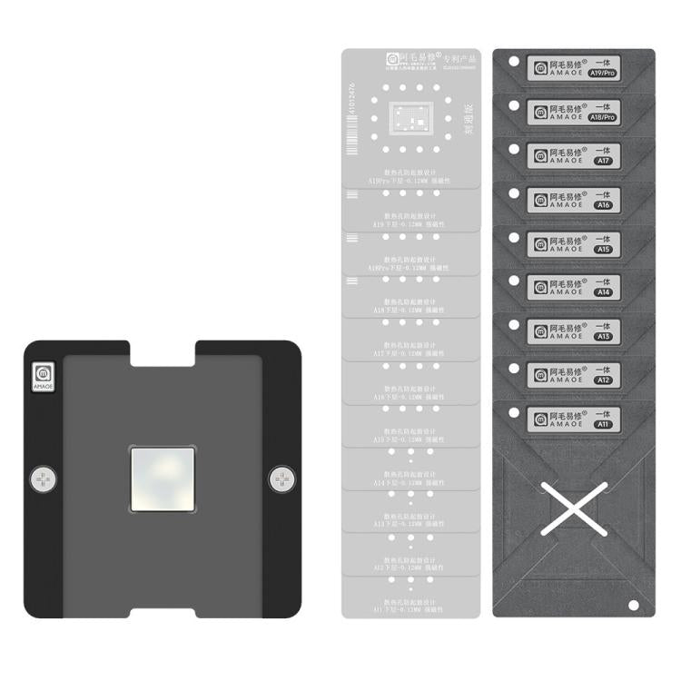 Strumento di stagnatura AMAOE, X-17 CPU Set Half-Cut, X-17 CPU Set Engraving, A19 Lower Half-Engraving Edition, A19 Lower Layer Engraved Plate, A19 Pro Lower Half-Engraving, A19 Pro Lower Layer Engraving, A19/Pro Positioning Plate                      ...