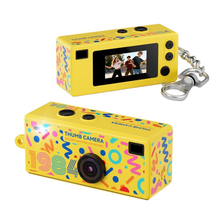 Mini videocamera portatile a pollice con risoluzione 1080P e funzione di registrazione, ideale per cartoni animati.