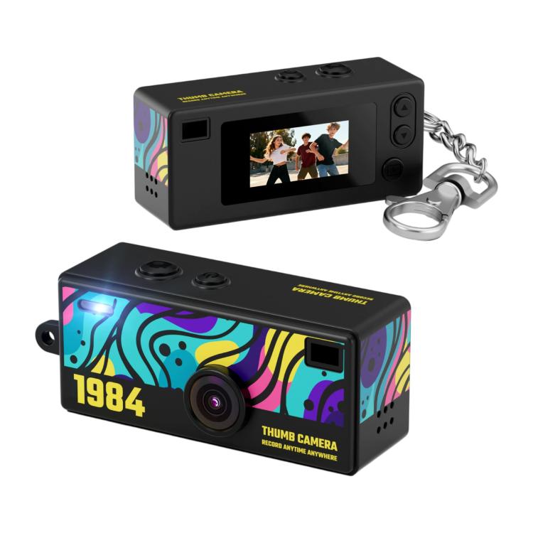 Mini videocamera portatile a pollice con risoluzione 1080P e funzione di registrazione, ideale per cartoni animati.