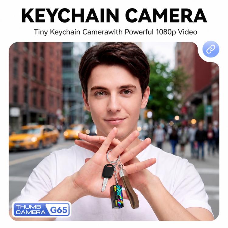 Mini videocamera portatile a pollice con risoluzione 1080P e funzione di registrazione, ideale per cartoni animati.