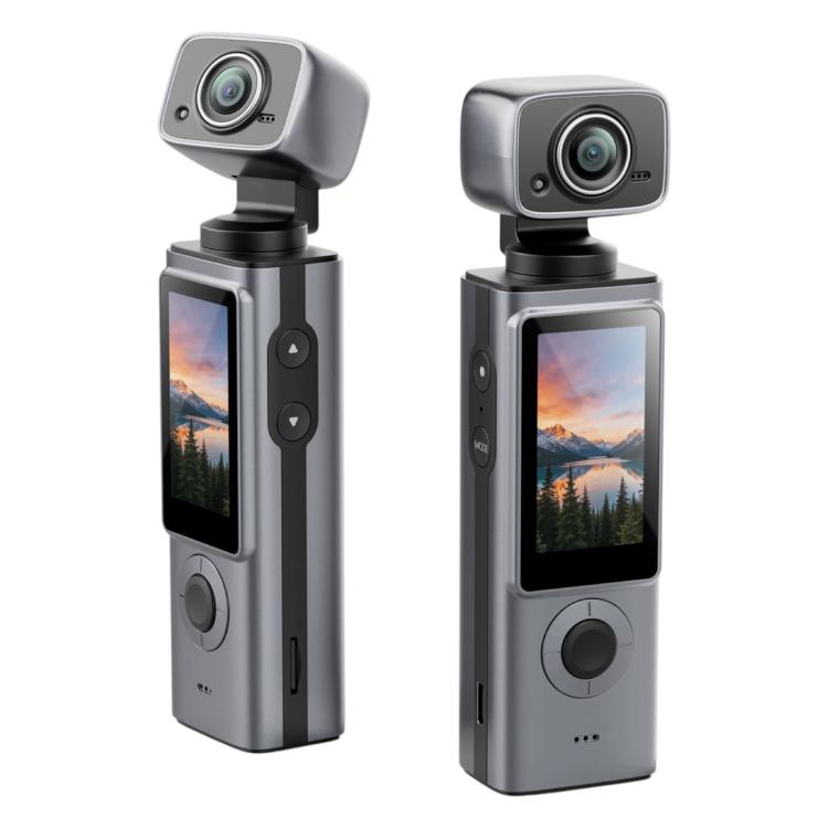 Videocamera sportiva portatile da esterno con schermo IPS da 1,9 pollici e risoluzione 2K per vlog d'azione e riprese in esterni.