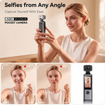 Videocamera sportiva portatile da esterno con schermo IPS da 1,9 pollici e risoluzione 2K per vlog d'azione e riprese in esterni.