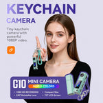 Mini fotocamera G10 con obiettivo girevole per esterni, risoluzione HD 1080P.