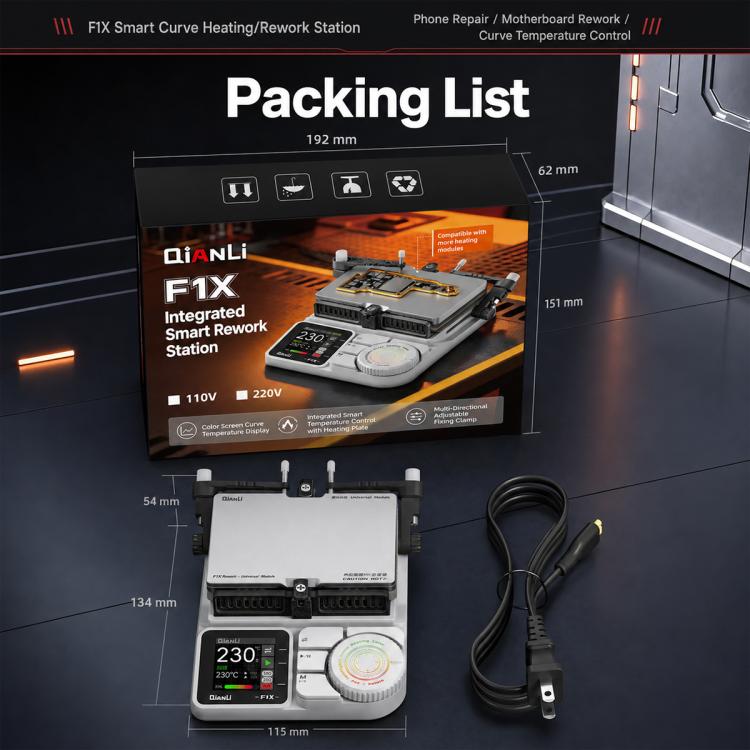 Piattaforma di riscaldamento a curva di stratificazione per schede madri intelligenti QIANLI F1X, EU Plug, US Plug