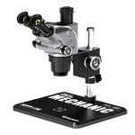 Microscopio stereoscopico trinoculare MECHANIC D67T-B11 con zoom ottico 6,5-75X.