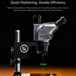 Microscopio stereoscopico trinoculare MECHANIC D67T-B11 con zoom ottico 6,5-75X.
