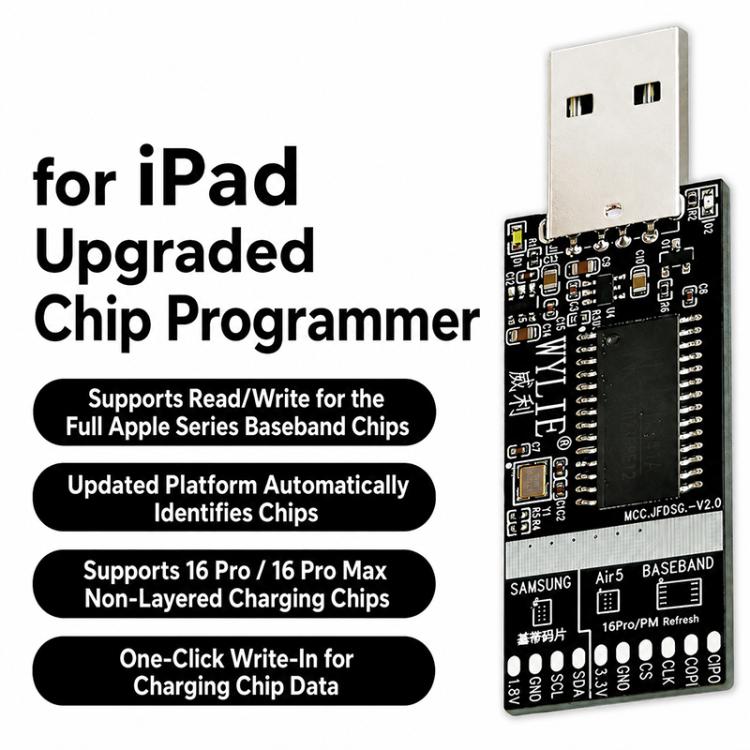 Programmatore di chip di ricarica per iPad di seconda generazione WYLIE