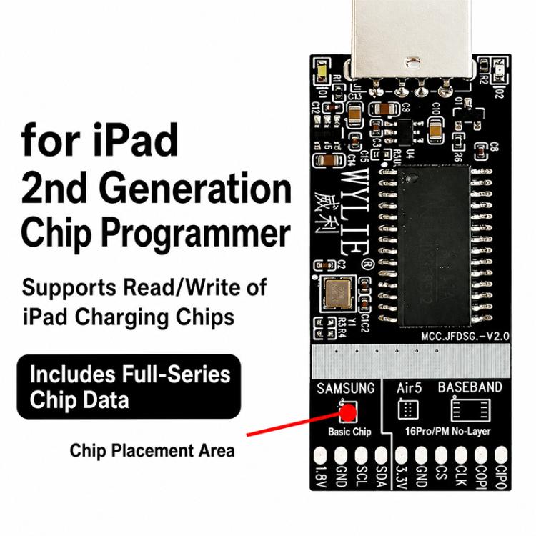 Programmatore di chip di ricarica per iPad di seconda generazione WYLIE