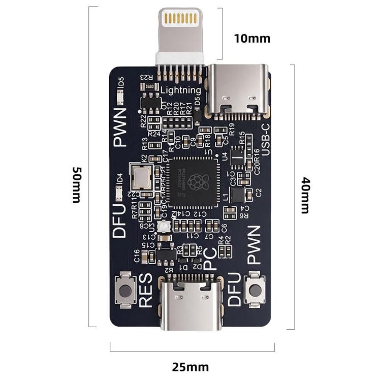 Scheda di sviluppo OSS Raspberry RP2354A per la programmazione DFU