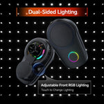 Supporto per auto con caricabatterie wireless magnetico da 15 W, girevole tramite touch screen, con raffreddamento integrato e luce RGB., T15