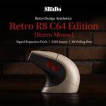 Mouse wireless vintage 8BitDo Retro R8-C64 Edition a tre modalità con base di ricarica wireless., Brown Mouse